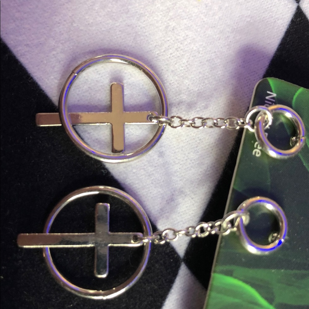 Silver Cross Earrings